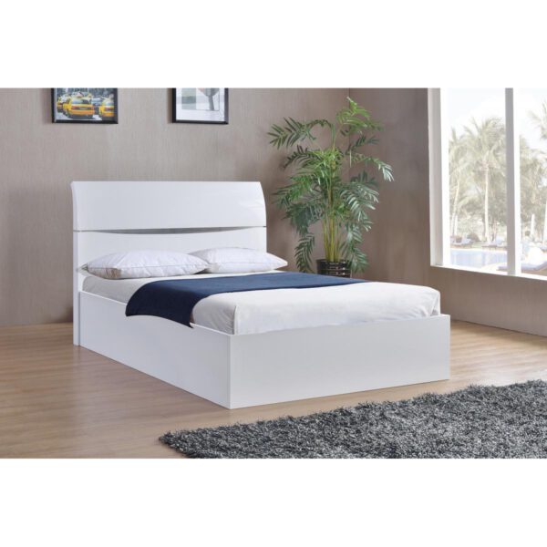 Heartlands Arden High Gloss Storage Bed - White