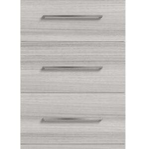 Status Mia Night Silver Grey Italian 5 Drawer Chest with Handles