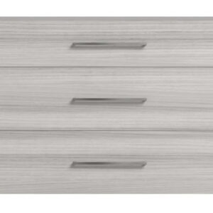 Status Mia Night Silver Grey Italian 3 Drawer Dresser With Dresser with Handles