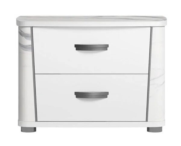 Status Anna Night White Italian Bedside Cabinet