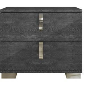 Sarah Night Grey Birch Italian 2 Drawer Bedside Cabinet