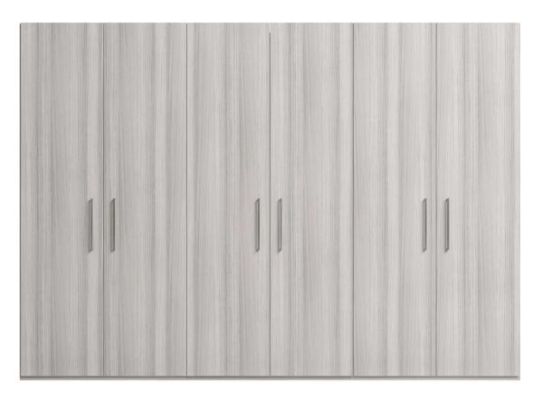 Status Mia Night Silver Grey Italian 6 Door Wardrobe