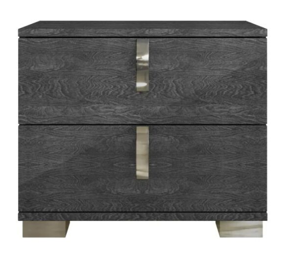 Sarah Night Grey Birch Italian 2 Drawer Bedside Cabinet