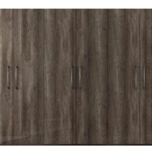 Status Dea Night Vintage Oak Italian 6 Door Wardrobe