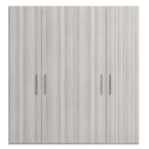 Status Mia Night Silver Grey Italian 4 Door Wardrobe