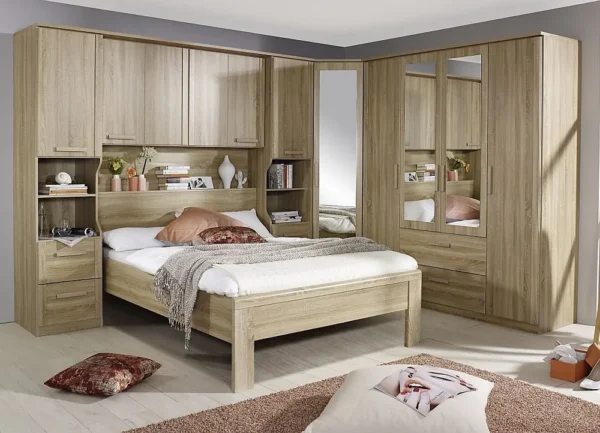 Rauch Rivera Bedroom Set with 140cm Storage Bed in Sonoma Oak