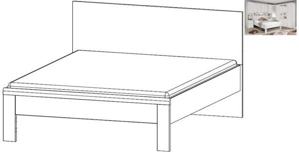 Rauch Rivera 5ft King Size Bed in Alpine White - 160cm x 200cm - Image 2