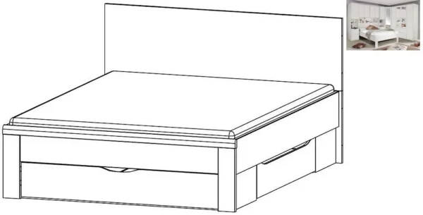 Rauch Rivera 5ft King Size Storage Bed in Alpine White - 160cm x 200cm - Image 2