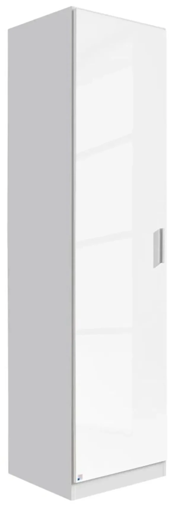 Rauch Celle 1 Door White Gloss Wardrobe LH - 47cm