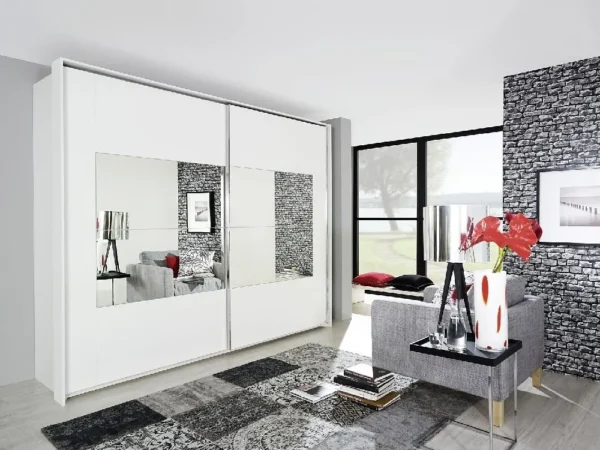 Rauch Xtend Sliding Wardrobe with Frame-1 Mirror