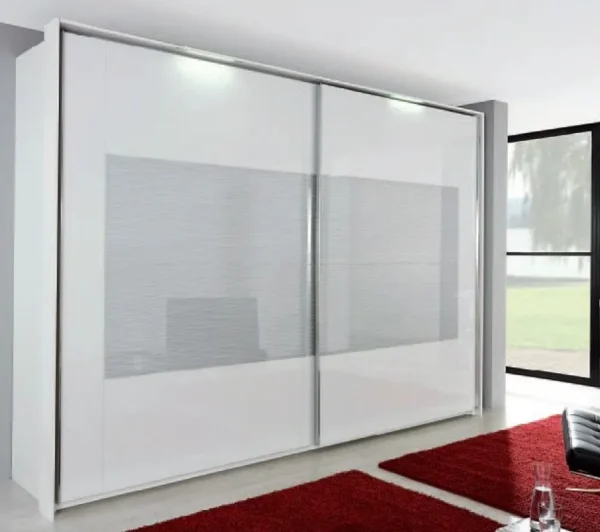 Rauch Xtend Sliding Wardrobe with Frame-2 Wave Glass