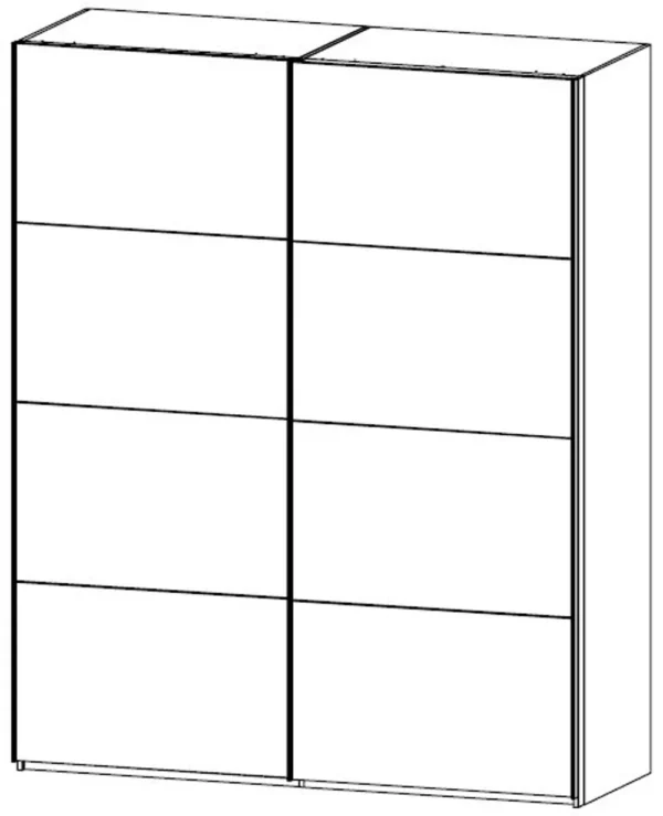 Rauch Zenaya 2 Door Mirror Sliding Wardrobe in Graphite - W 181cm - Image 2