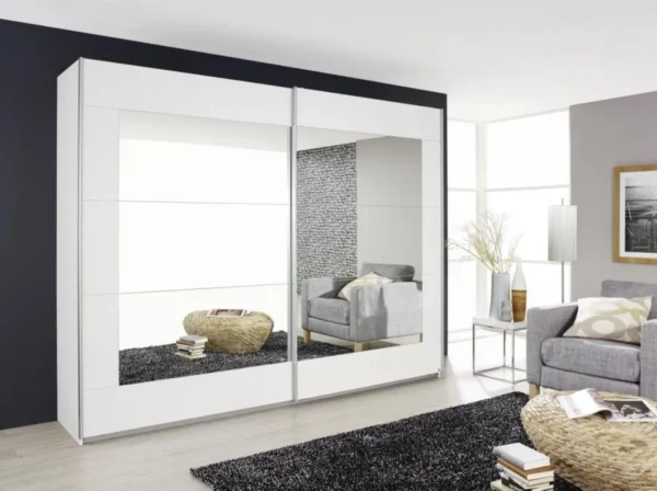 Rauch Alegro 2 Door Sliding Wardrobe in White - W 181cm - Image 3