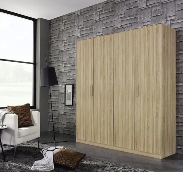 Rauch Essensa 4 Door Wardrobe in Oak - W 181cm