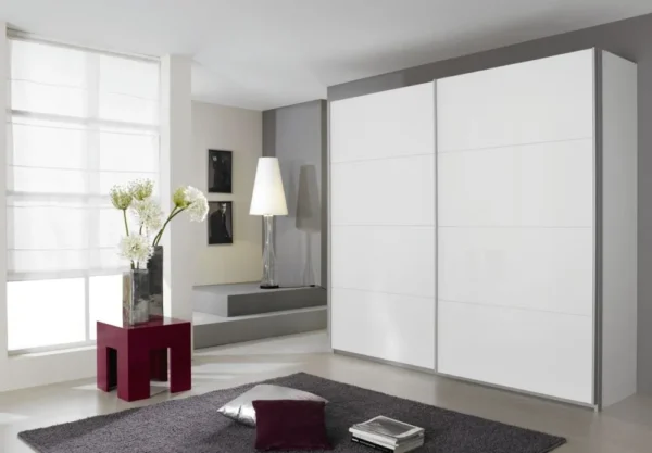 Rauch Quadra Sliding Wardrobe with Full Glass Front