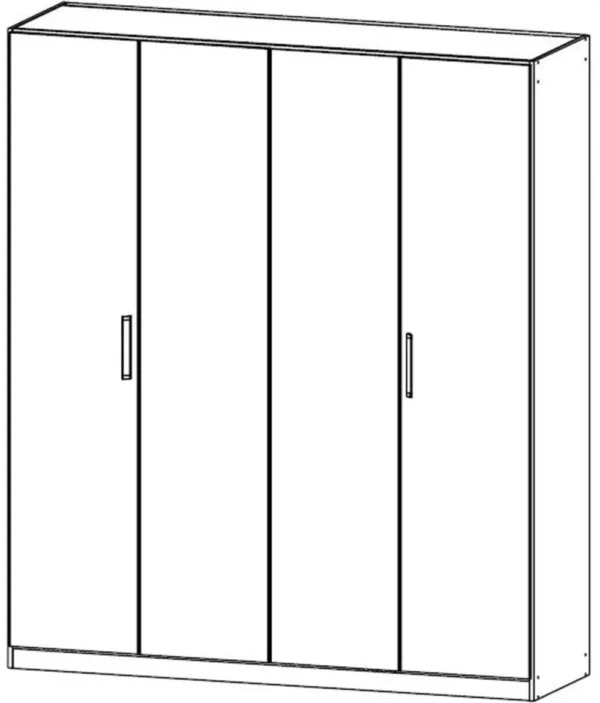 Rauch Essensa 4 Door Wardrobe in Oak - W 181cm - Image 2