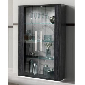 H2O Design Christine Grey Italian 2 Door Display Cabinet