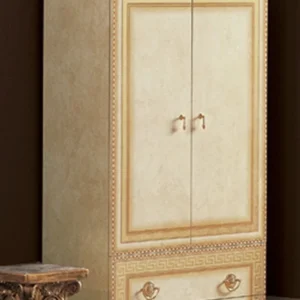 Camel Aida Ivory Italian 2 Door 2 Drawer Double Wardrobe
