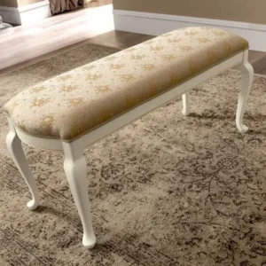 Camel Treviso White Ash Italian Padded Bench