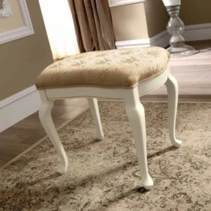 Camel Treviso White Ash Italian Padded Dressing Stool