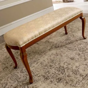 Camel Treviso Cherry Wood Italian Padded Bench