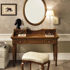 Camel Treviso Cherry Wood Italian 3 Drawer Dressing Table