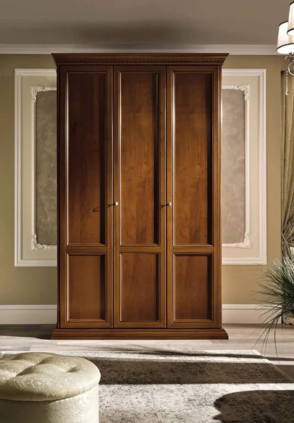 Camel Treviso Cherry Wood Italian Wardrobe