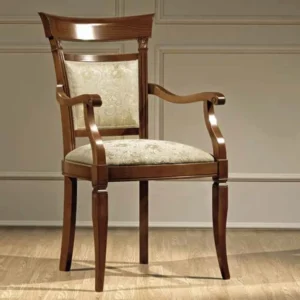 Camel Treviso Cherry Wood Italian Armchair