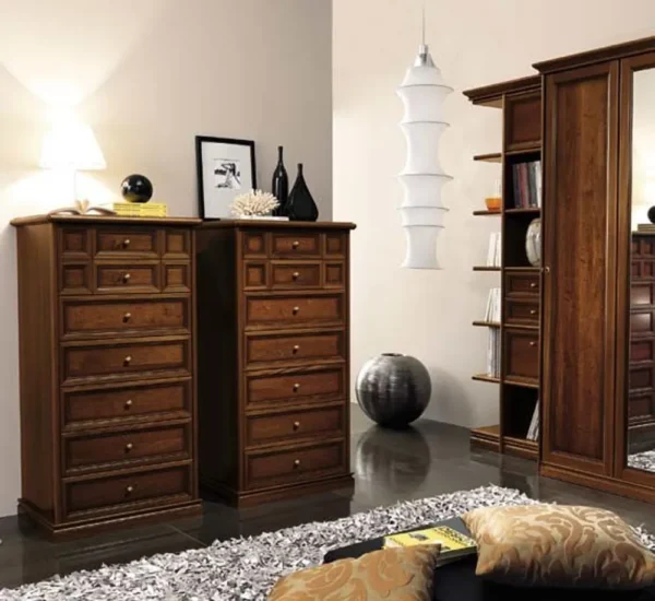 Camel Nostalgia Walnut Italian 7 Drawer Tall Chest - Image 2