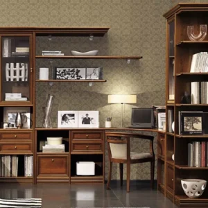 Camel Nostalgia Walnut Italian Bookshelf