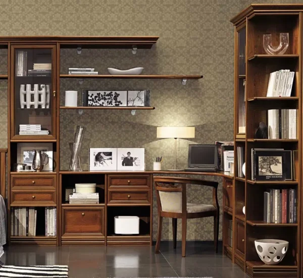 Camel Nostalgia Walnut Italian Bookshelf