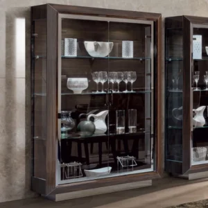 Modum Elite Patrician Walnut Italian 2 Door Vitrine