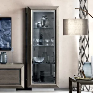 Modum Elite Silver Birch Italian 1 Door Vitrine