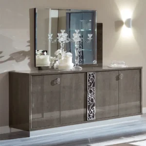 Modum Platinum Italian Silver Glamour Large Buffet Sideboard