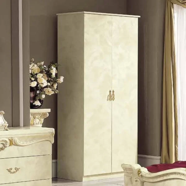 Camel Barocco Ivory Italian 2 Door Wardrobe