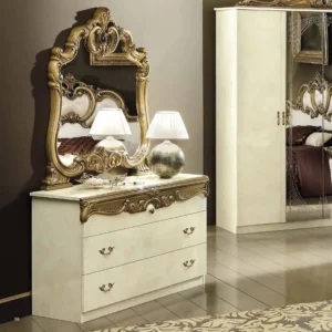 Camel Barocco Ivory and Gold Italian Single Dresser