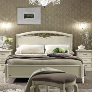 Camel Nostalgia Bianco Antico Italian Curvo Fregio 6ft Queen Size Bed