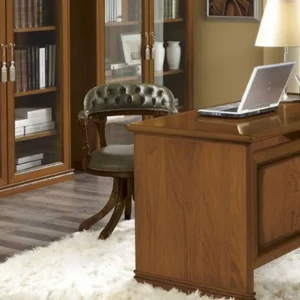 Camel Nostalgia Walnut Italian Home Office Swivel Chair