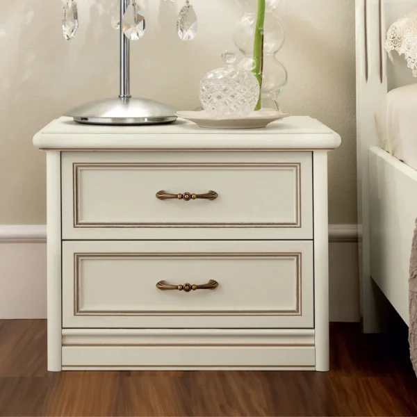 Camel Nostalgia Ricordi Italian 2 Drawer Bedside Cabinet