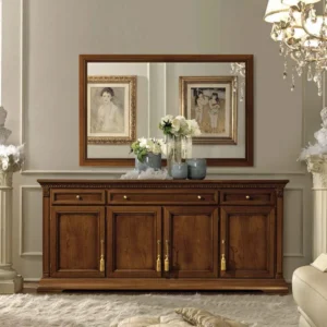 Camel Treviso Cherry Wood Italian Extra Large Buffet Sideboard