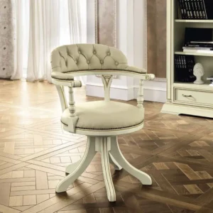 Camel Treviso White Ash Italian Home Office Swivel Chair