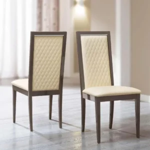 Modum Platinum Italian Ivory Upholstered Dining Chair
