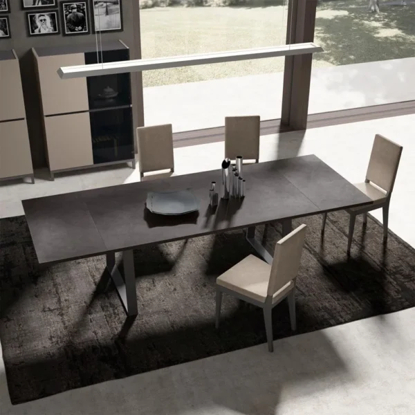 Status Kali Day Taupe Italian 6 Seater Extending Dining Table - 160cm - Image 2