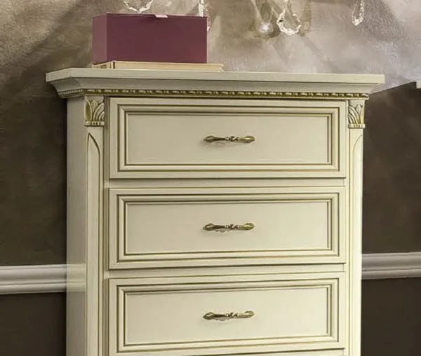Camel Treviso White Ash Italian 5 Drawer Midi Chest - Image 2