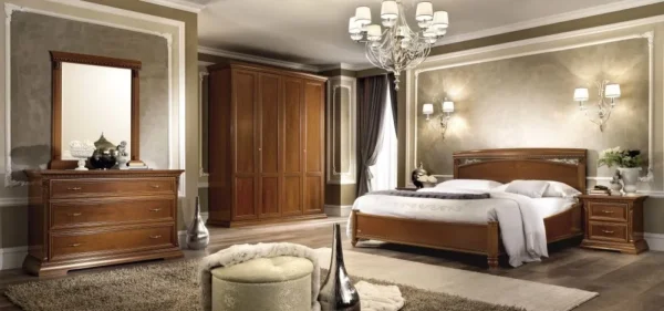 Camel Treviso Cherry Wood Italian 6ft Queen Size Bed