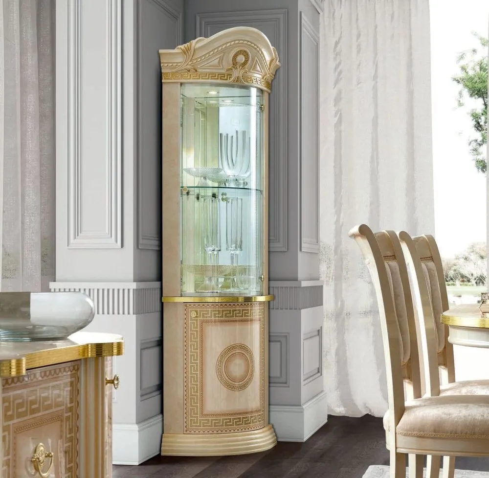 Camel Aida Ivory Italian Corner Cabinet - Image 2