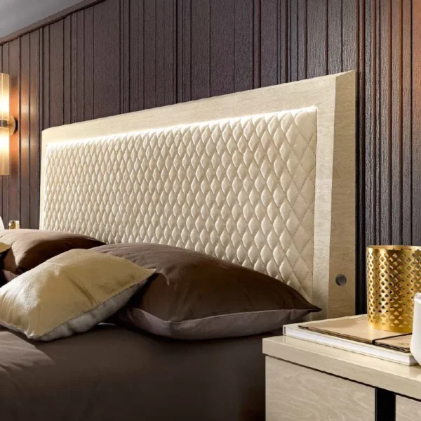 Modum Ambra Italian Sand Birch 6ft Queen Size Upholestered Headboard Bed - Image 2