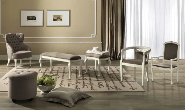 Camel Nostalgia Bianco Antico Italian Eco Leather Nabuk Armchair - Image 2