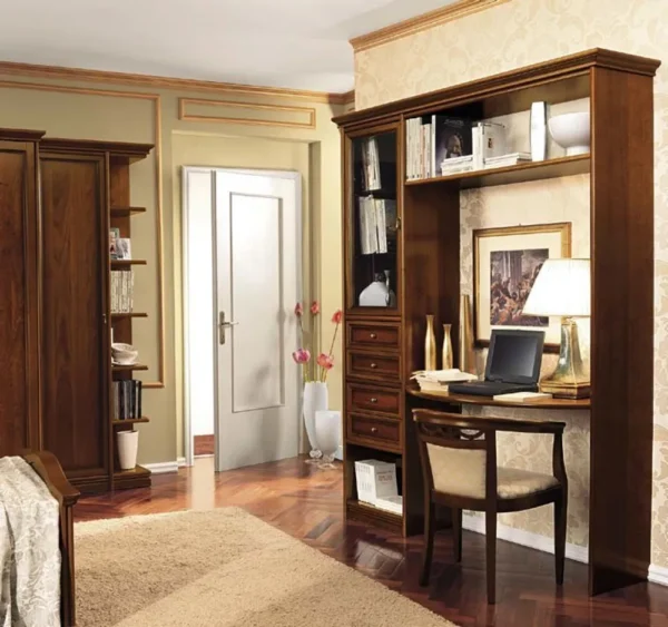 Camel Nostalgia Walnut Italian Bedroom Armchair - Image 2