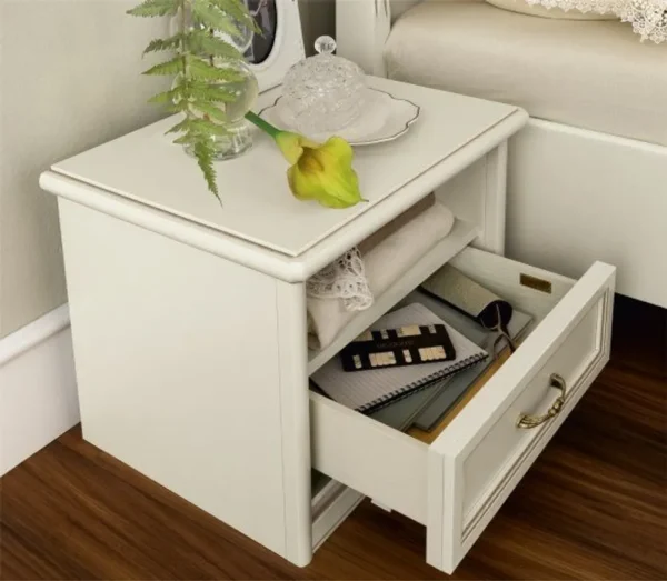 Camel Nostalgia Ricordi Italian 1 Drawer Bedside Cabinet - Image 2